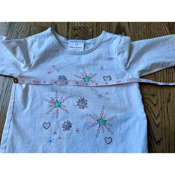 Hanna Andersson Girls Long Sleeve Tulle Snowflake Winter Top Sz 110 Size 5 GUC - Picture 3 of 8